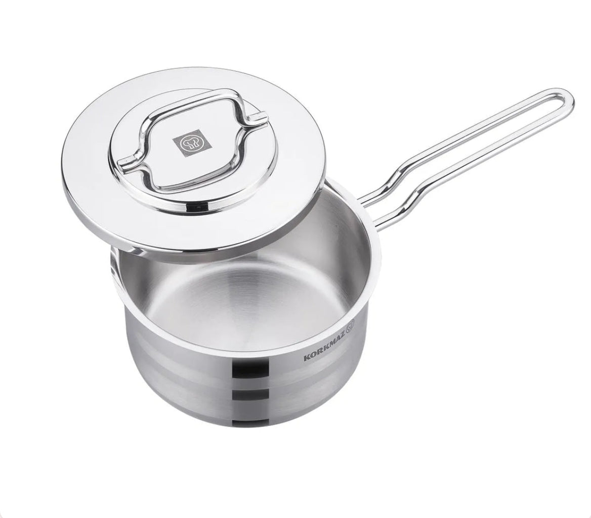 Korkmaz Astra 2 Saucepan 16x9 Stainless Steel – 1.8L (A2047)