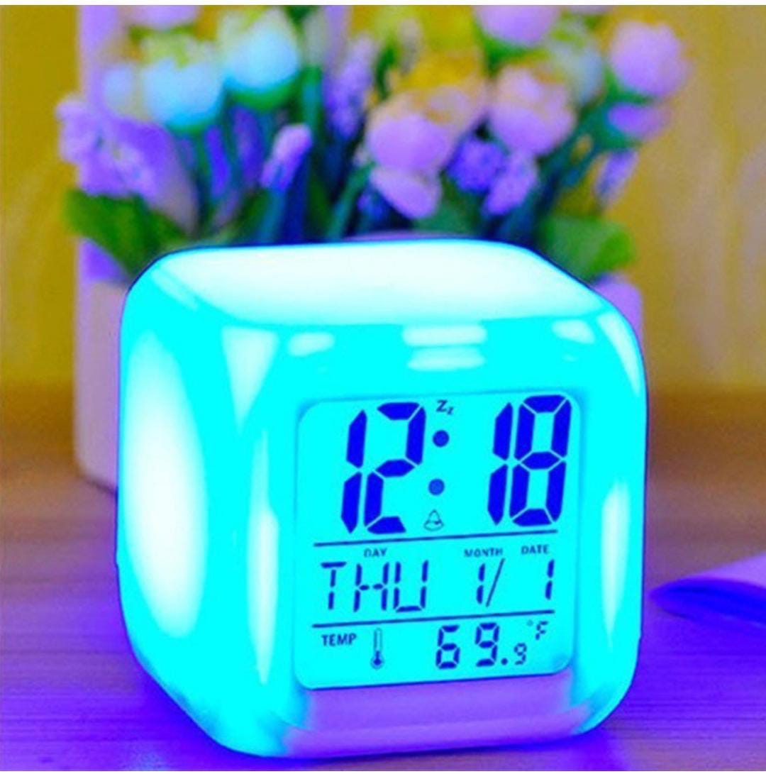 Children’s LED Digital Alarm Clock – Color-Changing Night Light for Bedroom