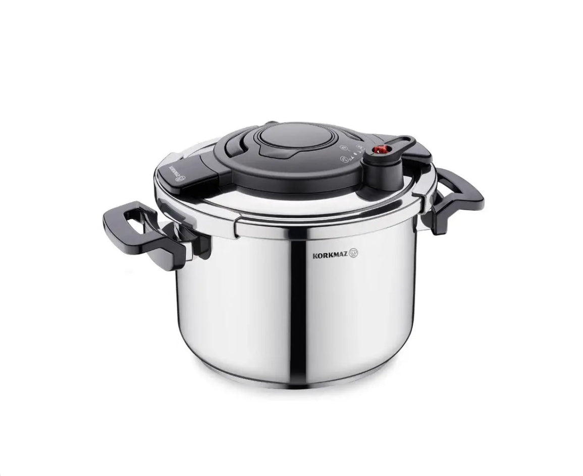 Korkmaz Alessa 10L Pressure Cooker – A173-02 Heavy-Duty Stainless Steel