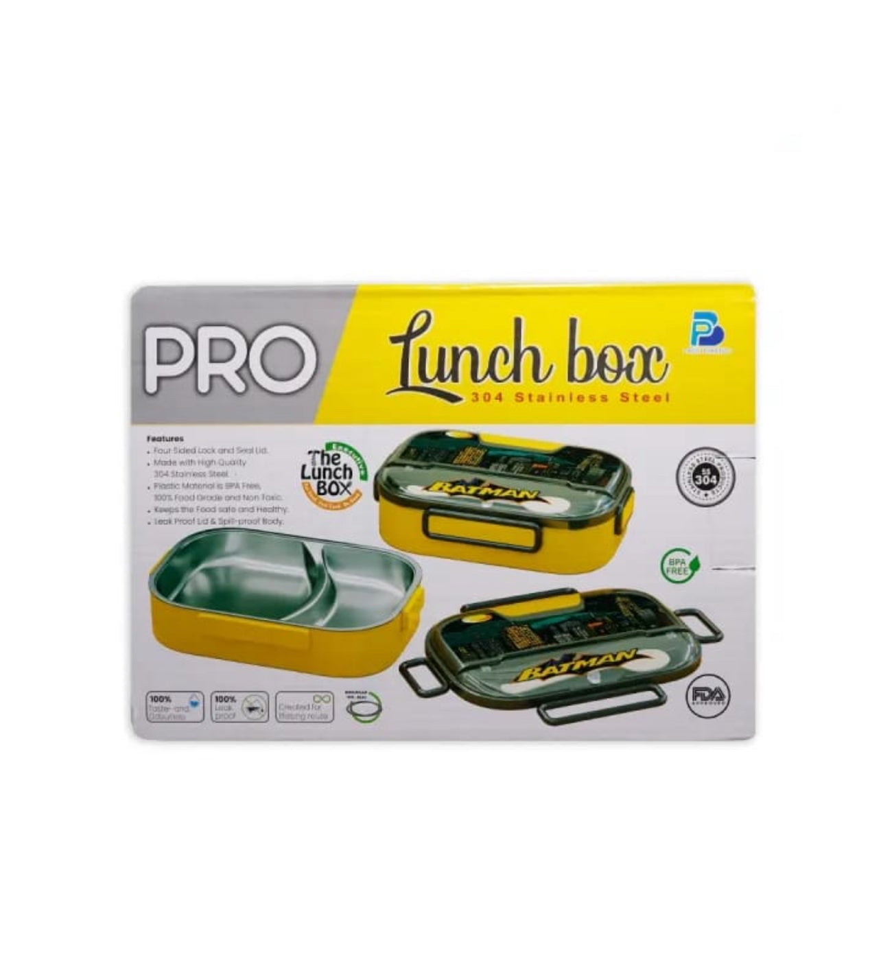 PRO 304 Stainless Steel Lunch Box – Leak-Proof & Durable Design