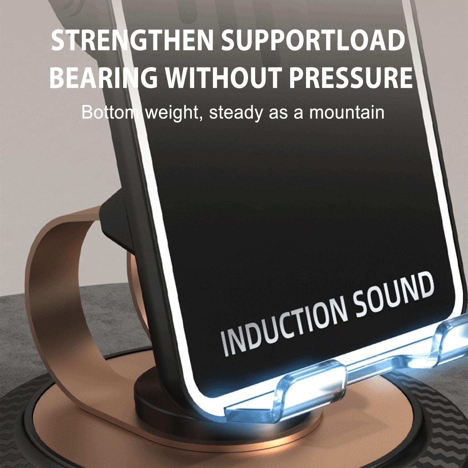 360° Rotatable Wireless Induction Bracket Speaker – With Phone Holder & Power Bank