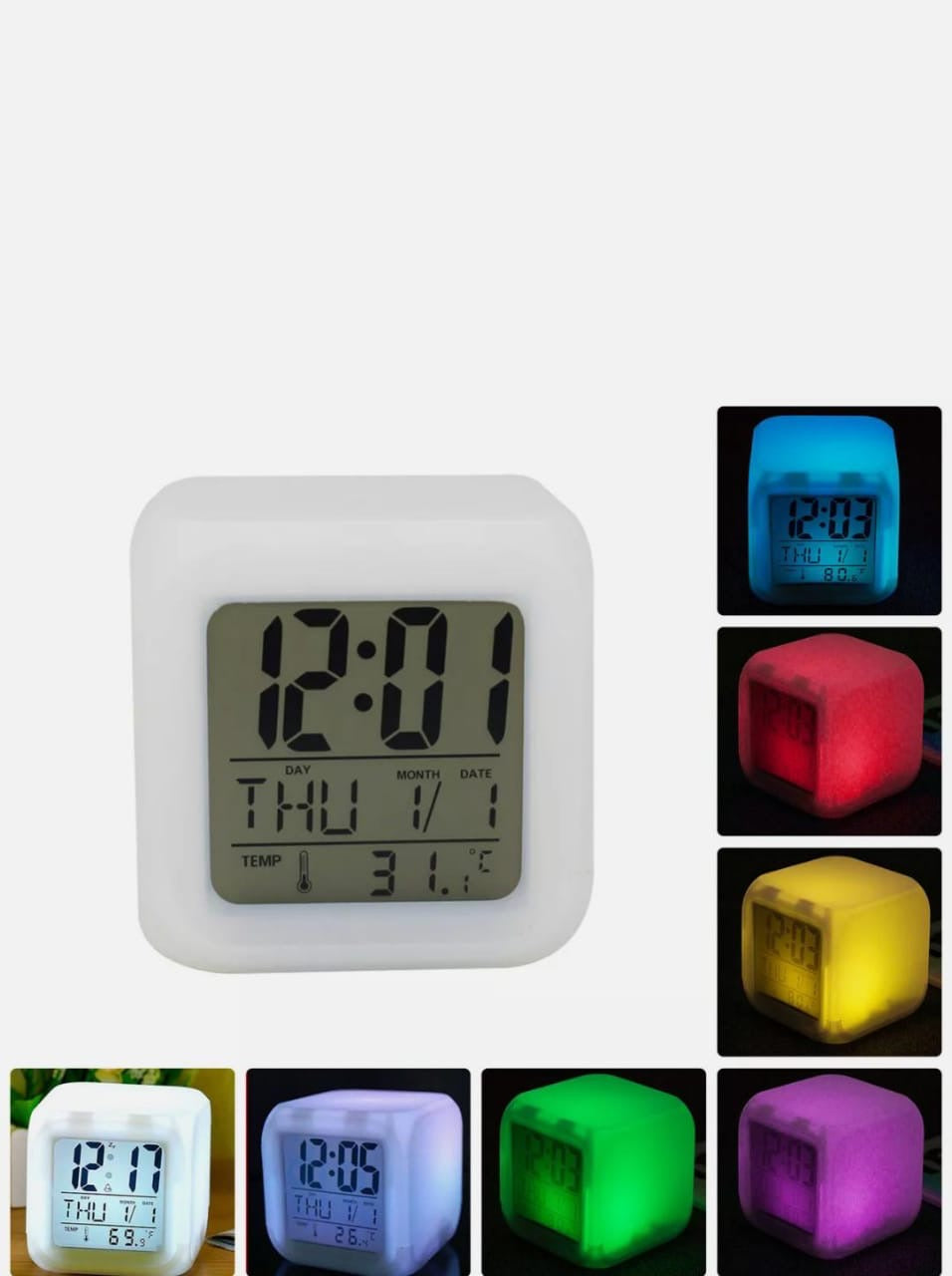 Children’s LED Digital Alarm Clock – Color-Changing Night Light for Bedroom