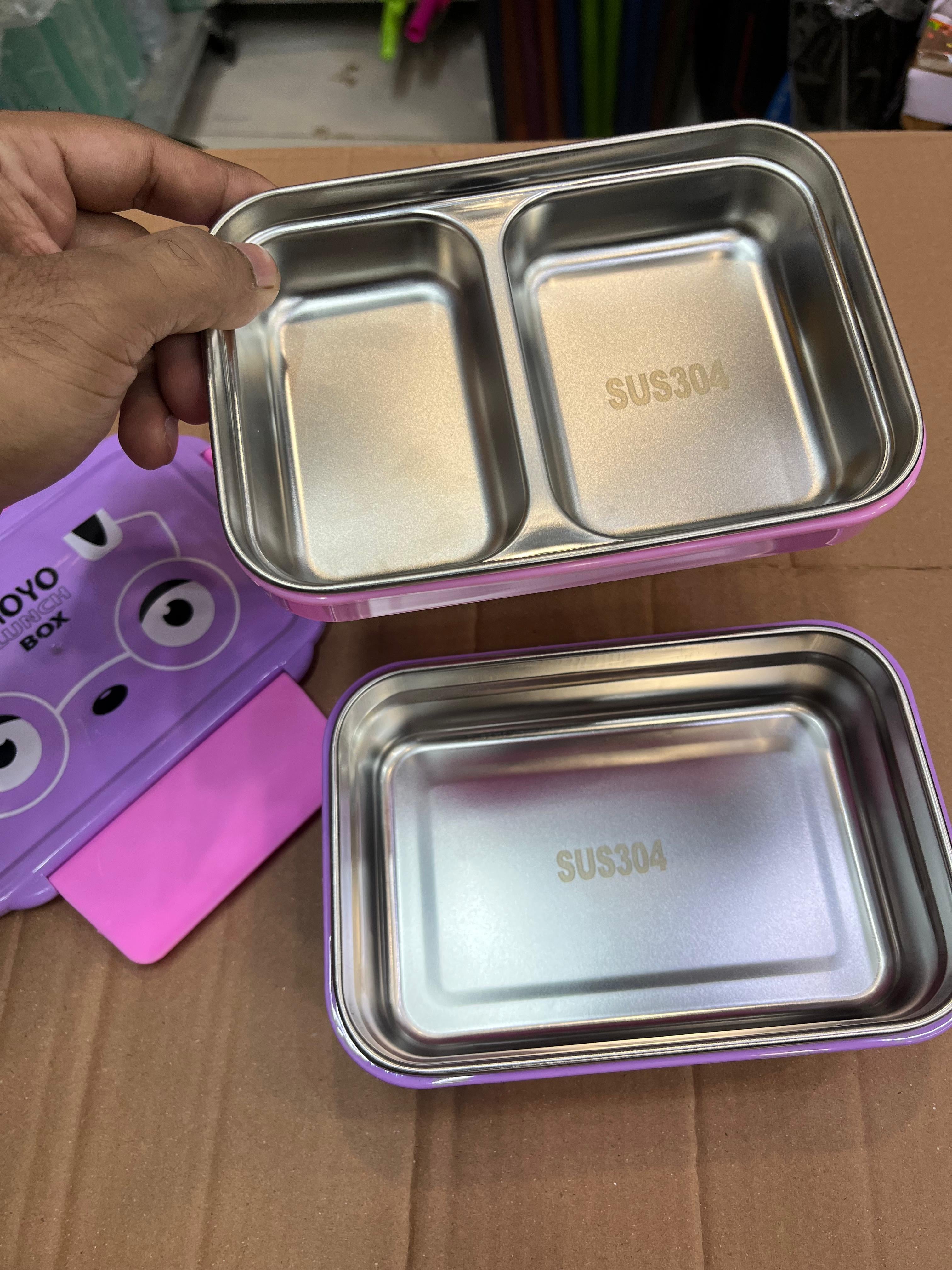 Moyo Double Decker 304 Stainless Steel Kids Lunch Box – Compact & Durable