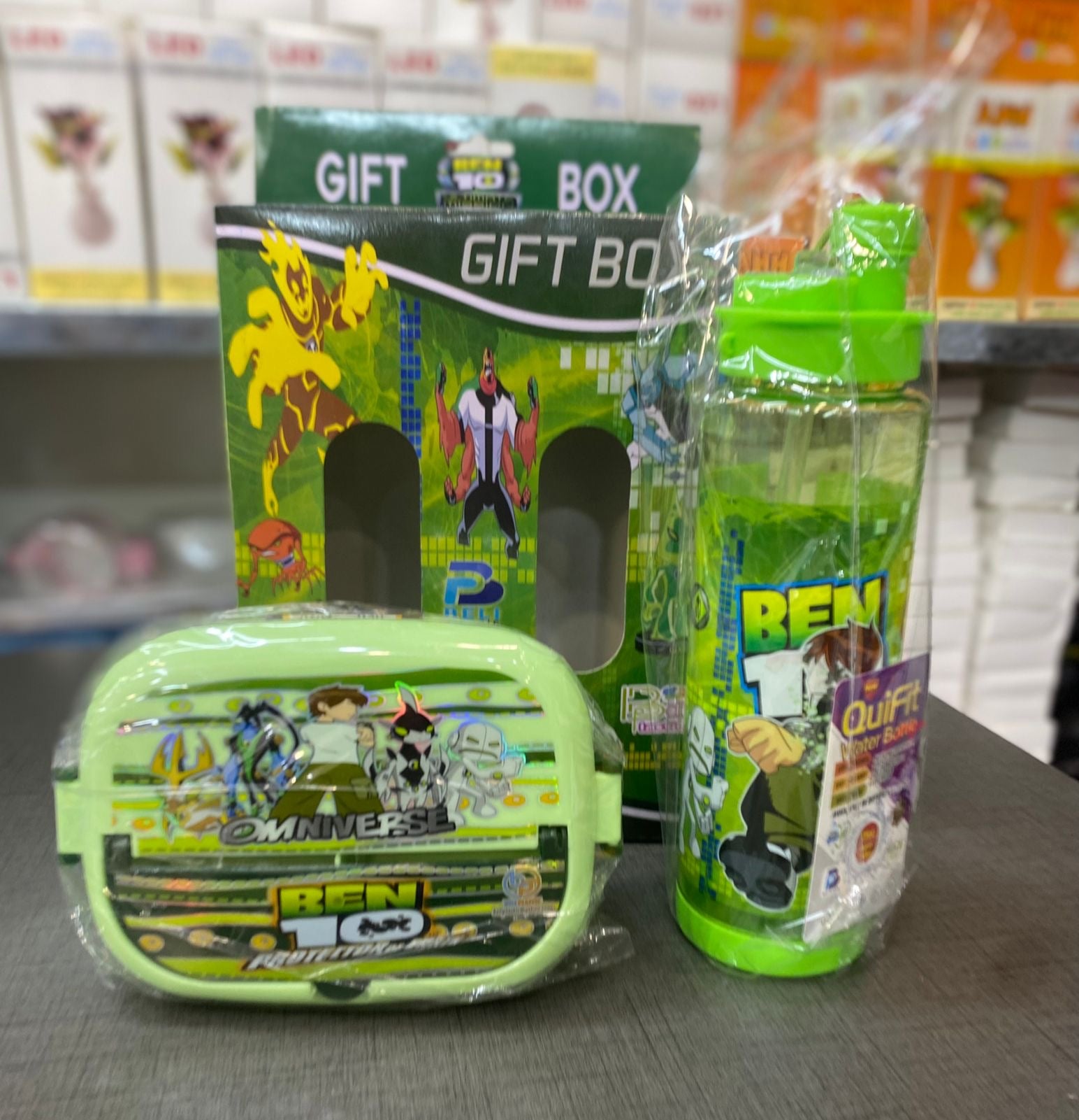 Big Size Kids School Lunch & Bottle Gift Box – Fun Random Designs