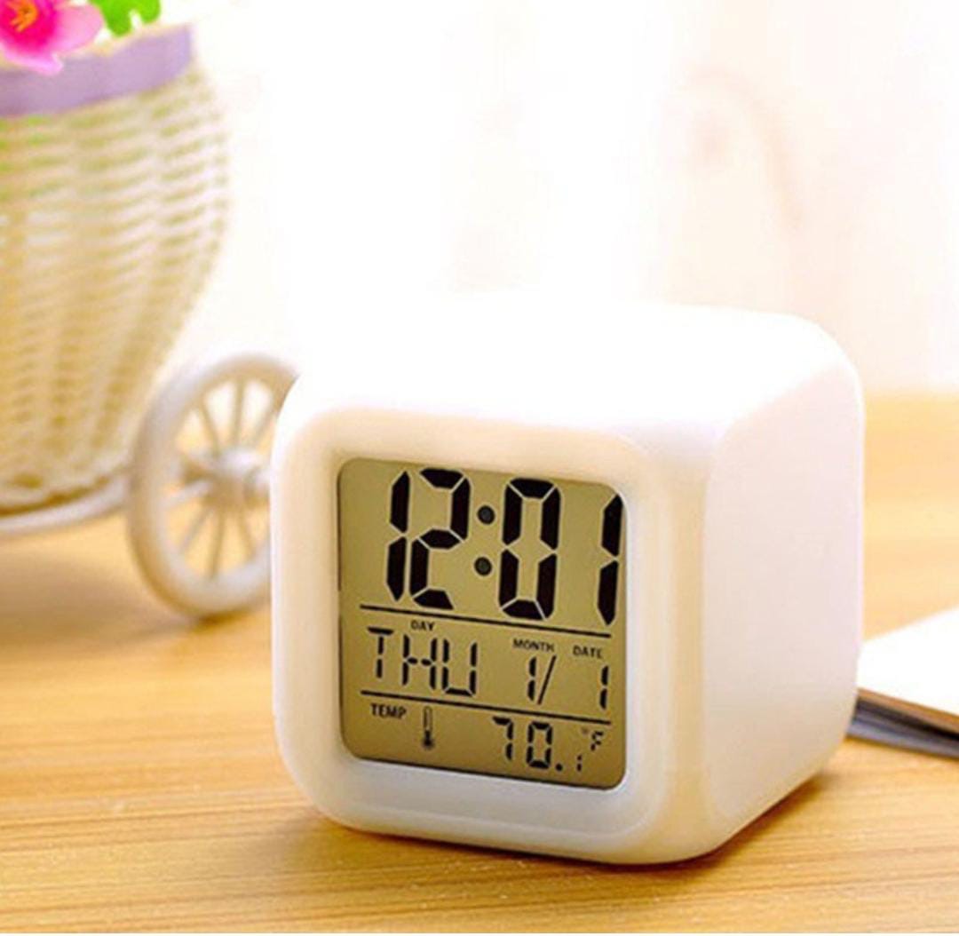 Children’s LED Digital Alarm Clock – Color-Changing Night Light for Bedroom