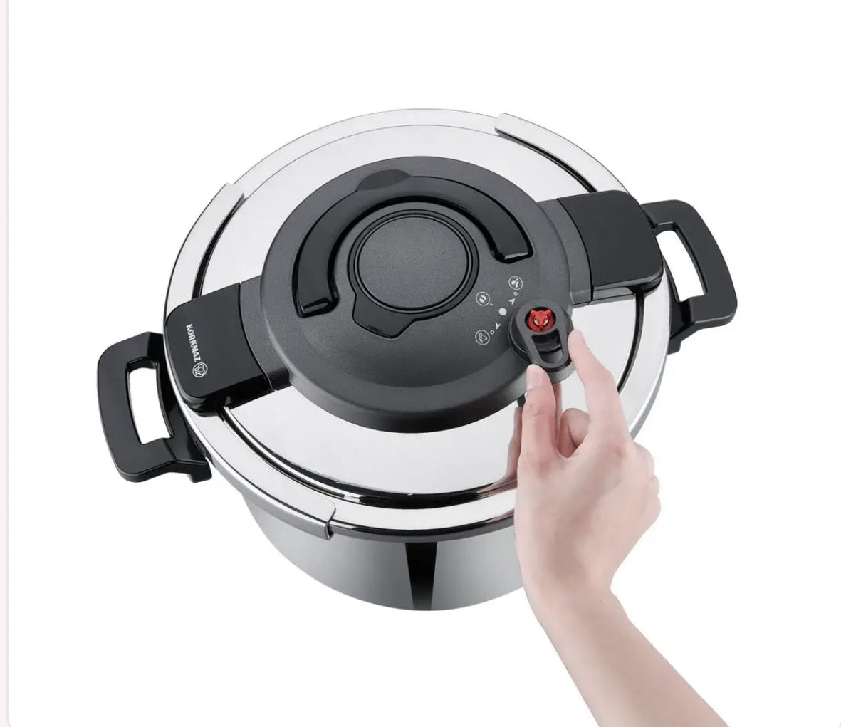 Korkmaz Alessa 10L Pressure Cooker – A173-02 Heavy-Duty Stainless Steel
