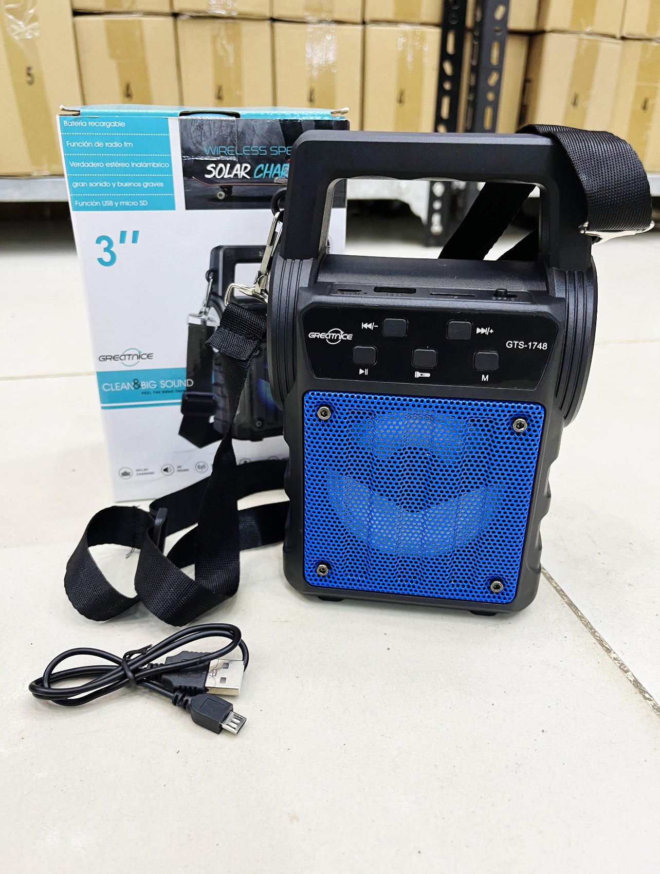 Wireless Speaker with Emergency Torch & Solar Charging – 3-in-1 Essential