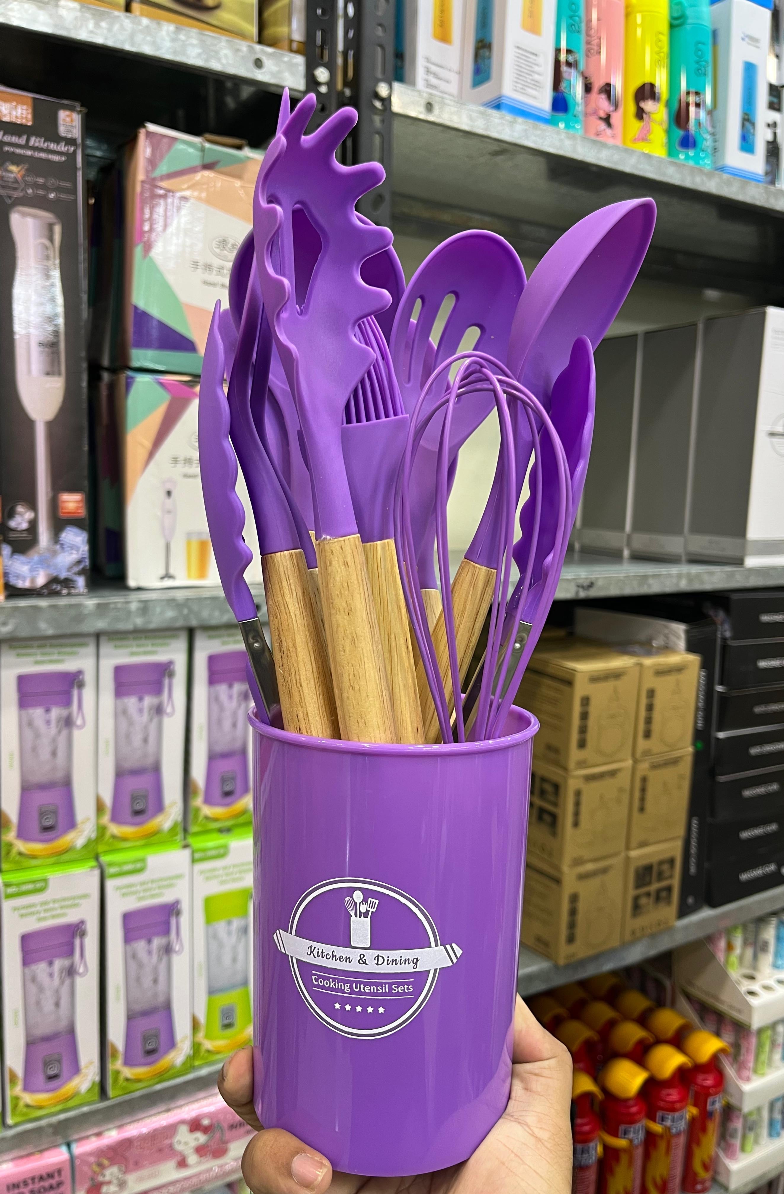 12 Pcs Silicone Kitchen Utensil Set – Random Color