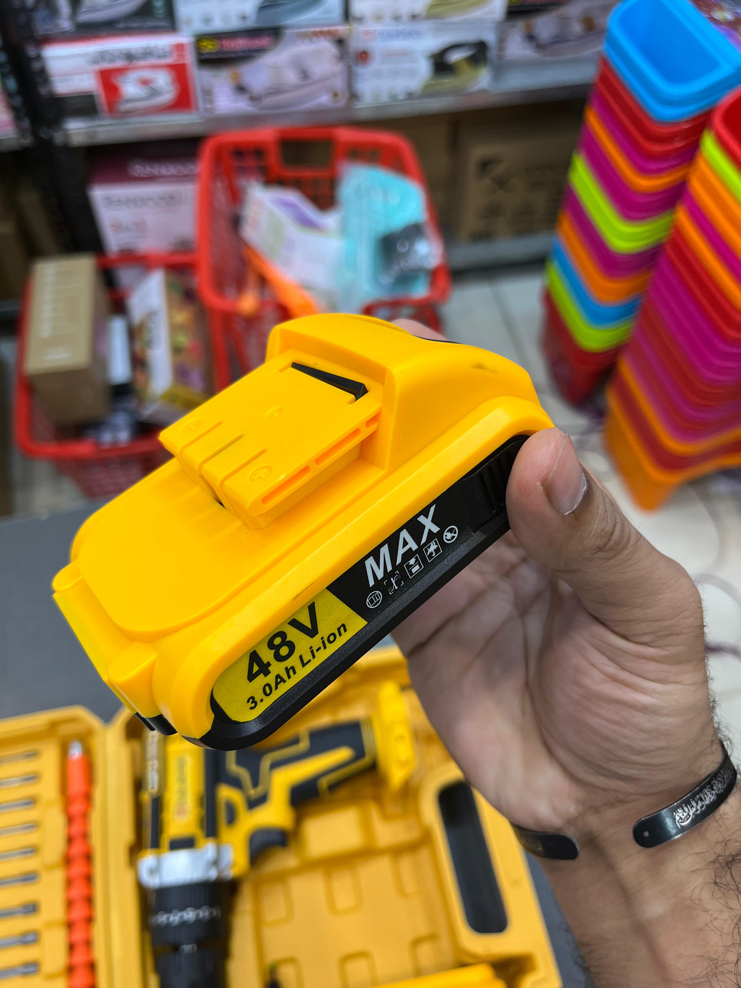 Rechargeable Drill Machine with 2 Batteries – Portable Power Tool