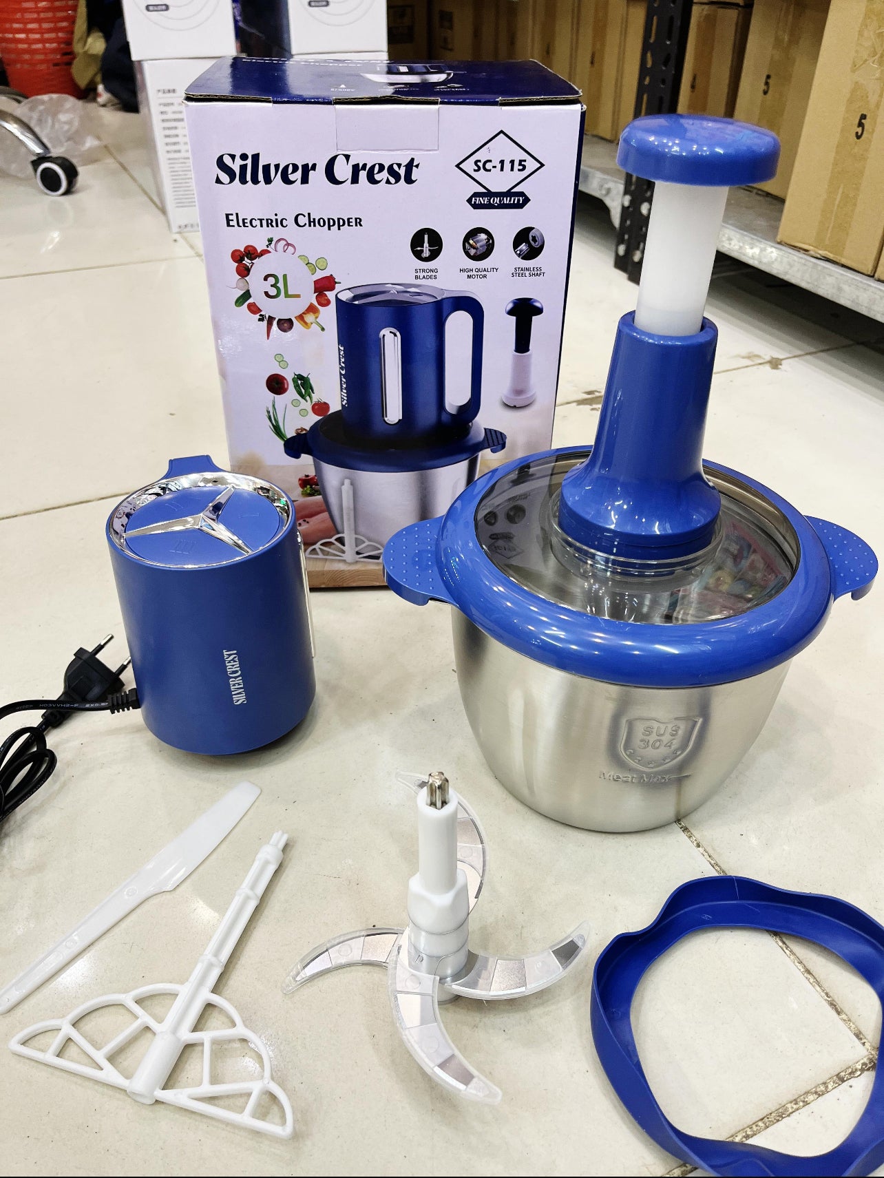 Manual + Electric Silver Crest New Meat Grinder – 2-in-1 Versatility