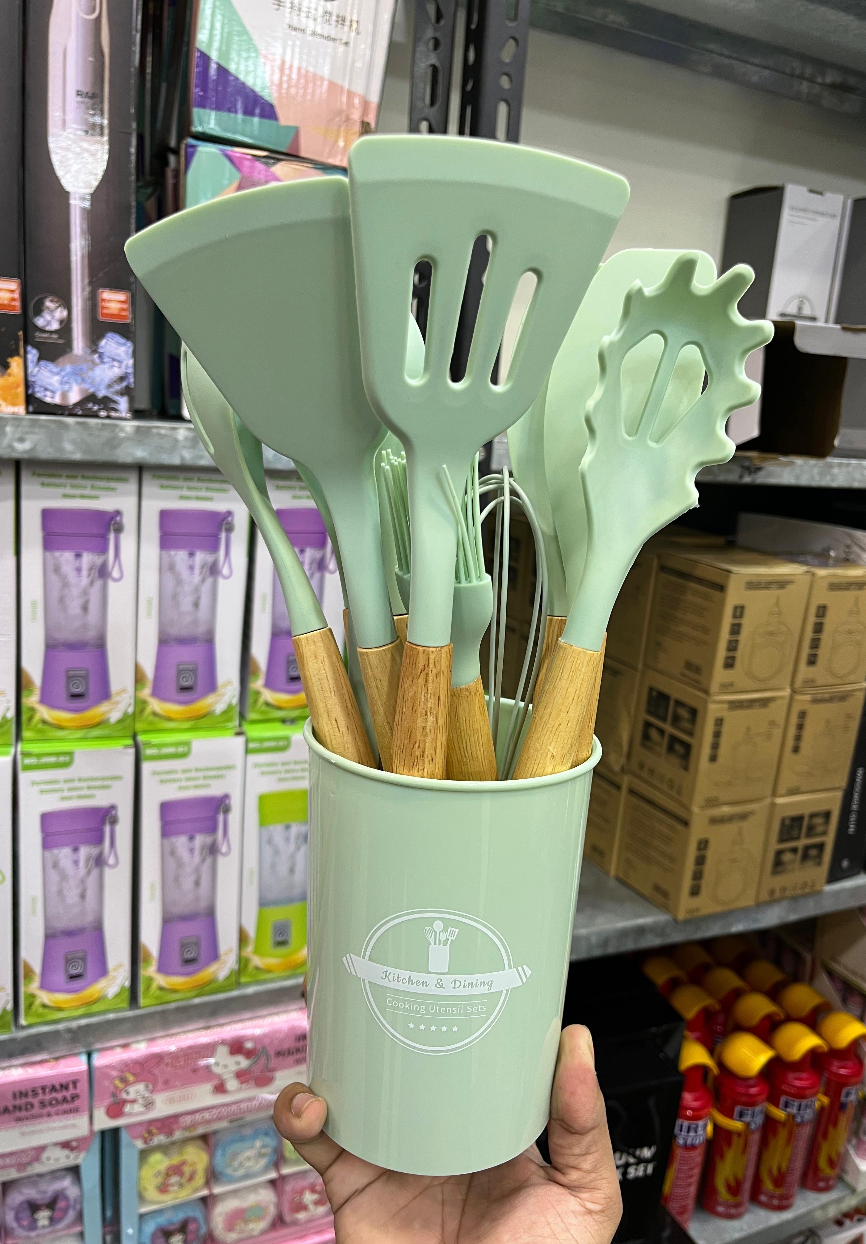 12 Pcs Silicone Kitchen Utensil Set – Random Color
