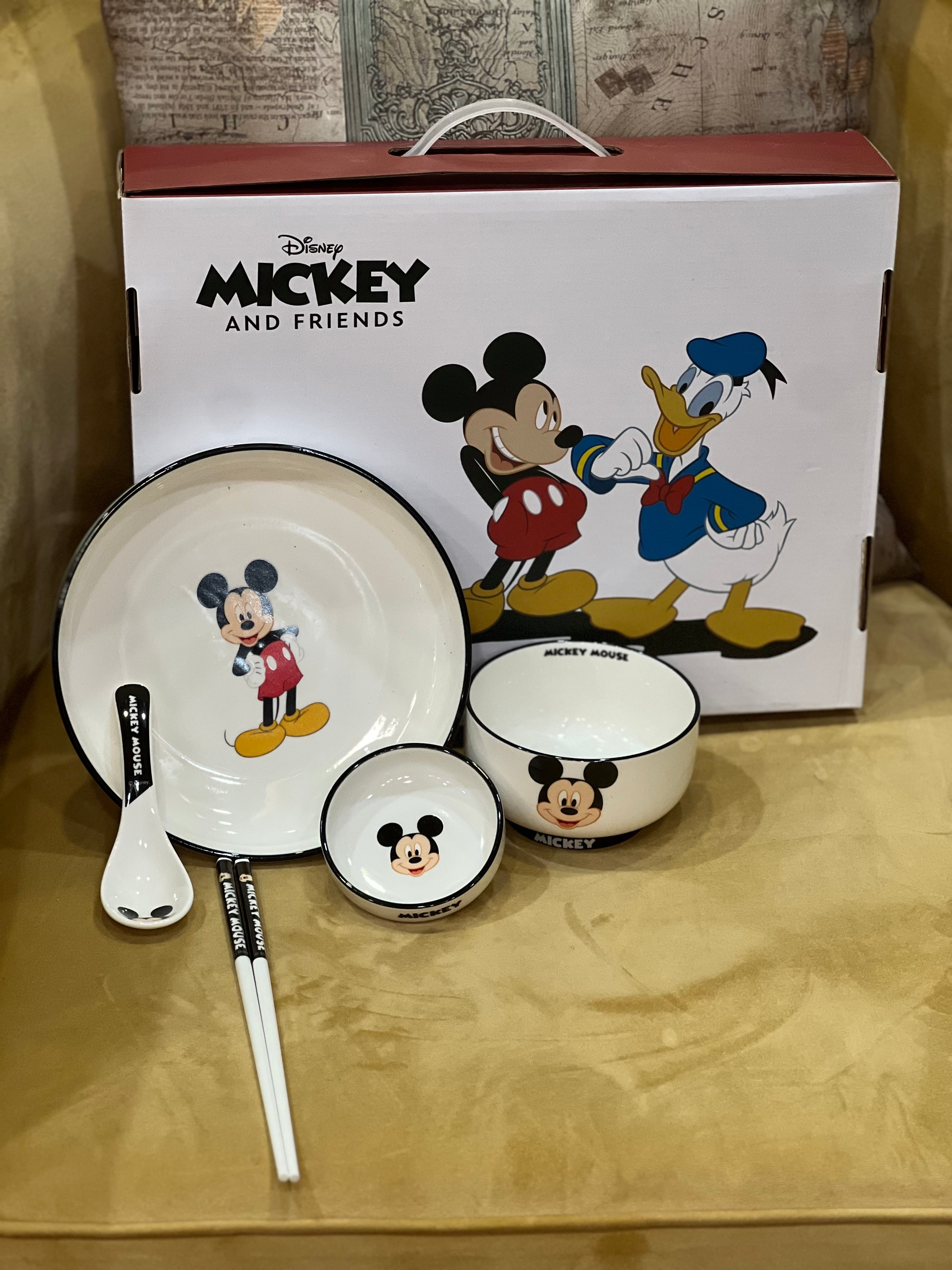 Disney Magic Mickey Mouse Ceramic Dinner Set (5-Piece Gift Box)